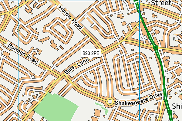 B90 2PE map - OS VectorMap District (Ordnance Survey)