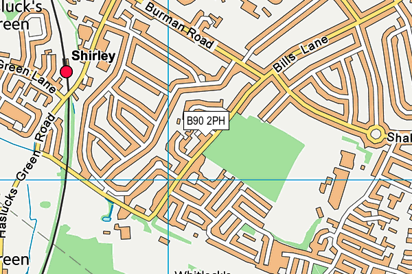 B90 2PH map - OS VectorMap District (Ordnance Survey)