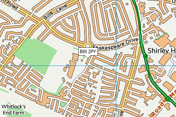 B90 2PY map - OS VectorMap District (Ordnance Survey)