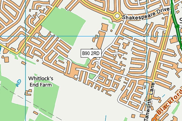 B90 2RD map - OS VectorMap District (Ordnance Survey)