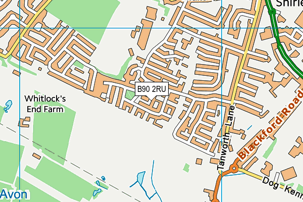 B90 2RU map - OS VectorMap District (Ordnance Survey)