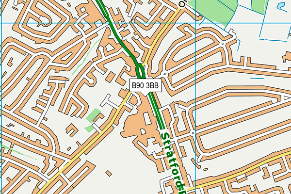 B90 3BB map - OS VectorMap District (Ordnance Survey)