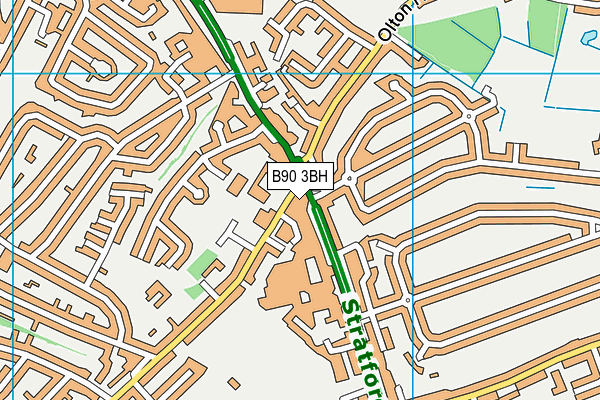 B90 3BH map - OS VectorMap District (Ordnance Survey)
