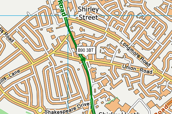 B90 3BT map - OS VectorMap District (Ordnance Survey)