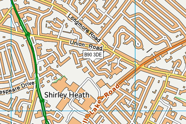 B90 3DE map - OS VectorMap District (Ordnance Survey)