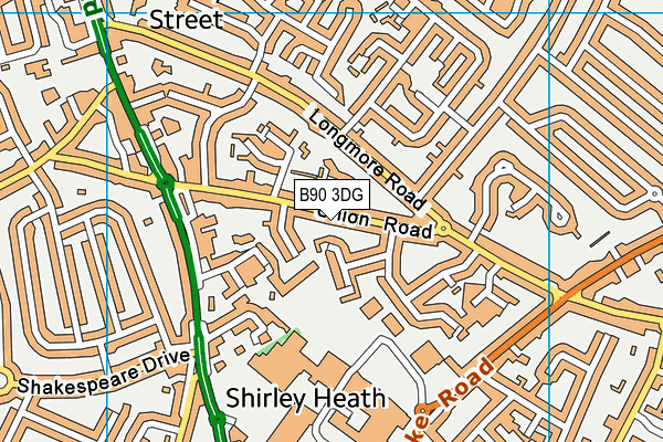 B90 3DG map - OS VectorMap District (Ordnance Survey)