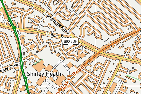 B90 3DH map - OS VectorMap District (Ordnance Survey)