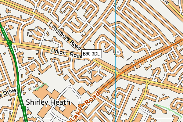 B90 3DL map - OS VectorMap District (Ordnance Survey)