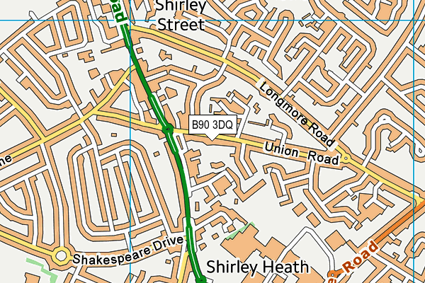 B90 3DQ map - OS VectorMap District (Ordnance Survey)