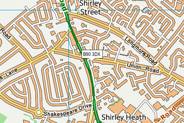 B90 3DX map - OS VectorMap District (Ordnance Survey)