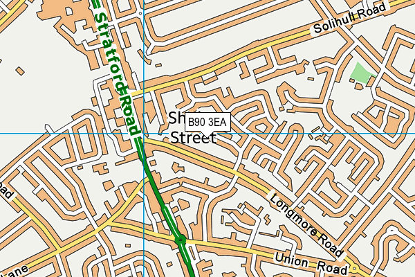 B90 3EA map - OS VectorMap District (Ordnance Survey)