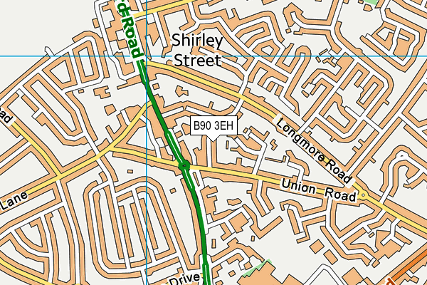 B90 3EH map - OS VectorMap District (Ordnance Survey)