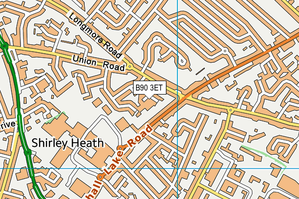 B90 3ET map - OS VectorMap District (Ordnance Survey)