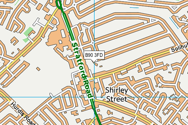 B90 3FD map - OS VectorMap District (Ordnance Survey)