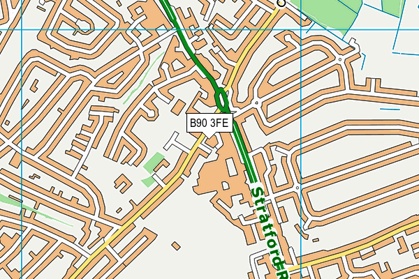 B90 3FE map - OS VectorMap District (Ordnance Survey)