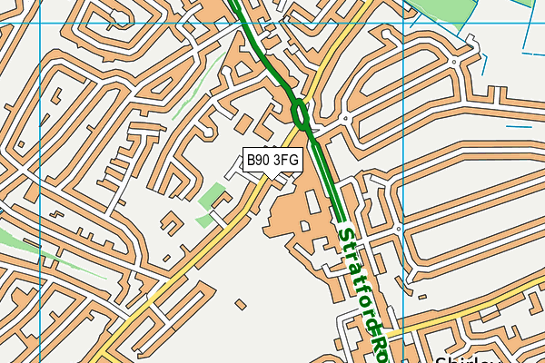 B90 3FG map - OS VectorMap District (Ordnance Survey)