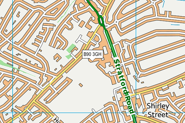 B90 3GH map - OS VectorMap District (Ordnance Survey)