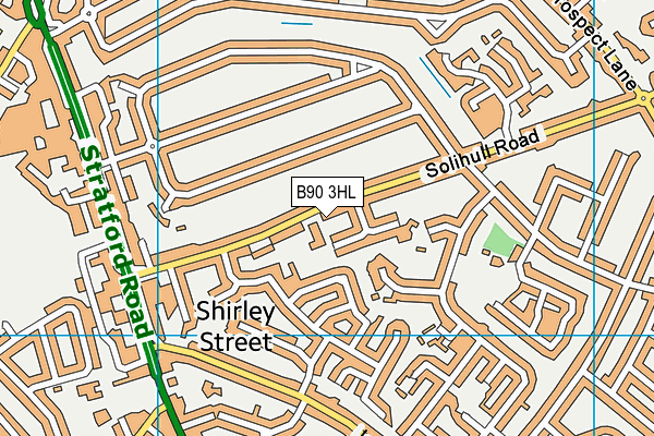 B90 3HL map - OS VectorMap District (Ordnance Survey)