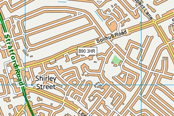 B90 3HR map - OS VectorMap District (Ordnance Survey)