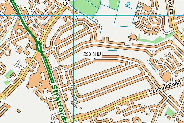 B90 3HU map - OS VectorMap District (Ordnance Survey)