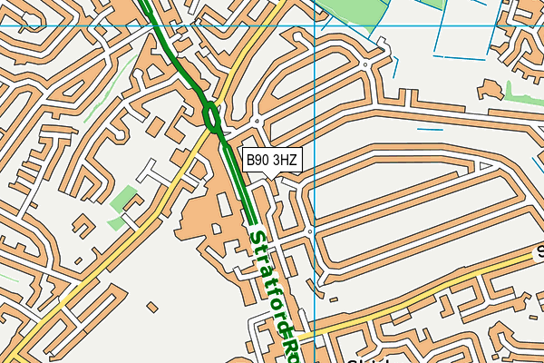 B90 3HZ map - OS VectorMap District (Ordnance Survey)
