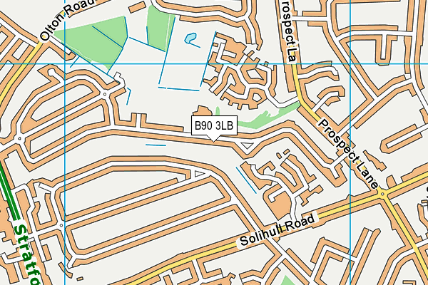 B90 3LB map - OS VectorMap District (Ordnance Survey)