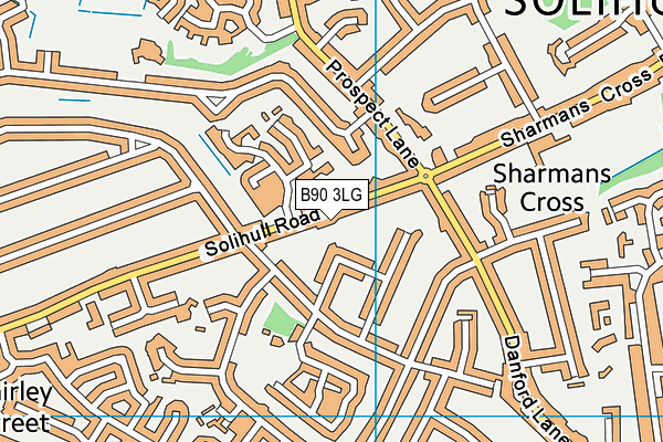 B90 3LG map - OS VectorMap District (Ordnance Survey)