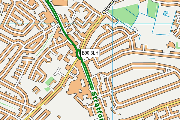 B90 3LH map - OS VectorMap District (Ordnance Survey)