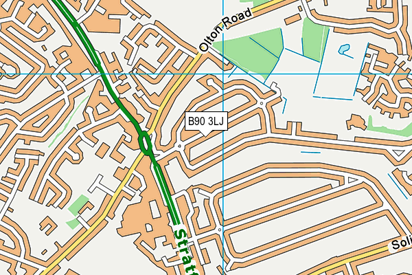 B90 3LJ map - OS VectorMap District (Ordnance Survey)