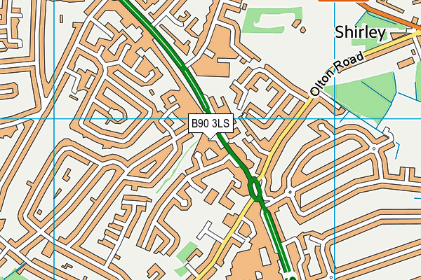 B90 3LS map - OS VectorMap District (Ordnance Survey)