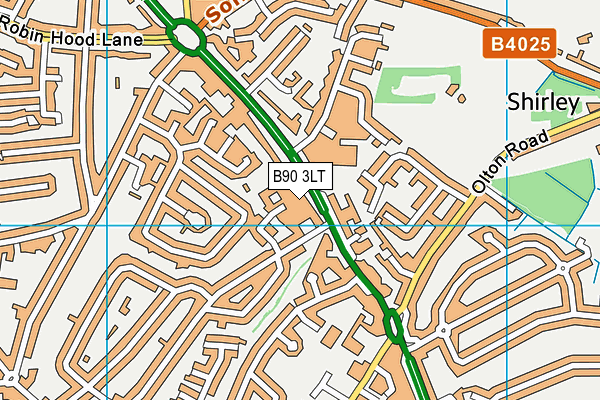 B90 3LT map - OS VectorMap District (Ordnance Survey)