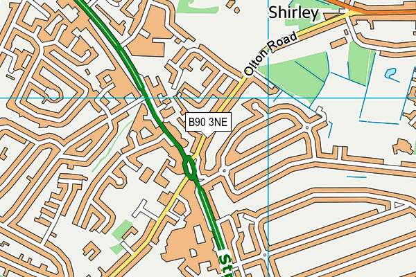 B90 3NE map - OS VectorMap District (Ordnance Survey)