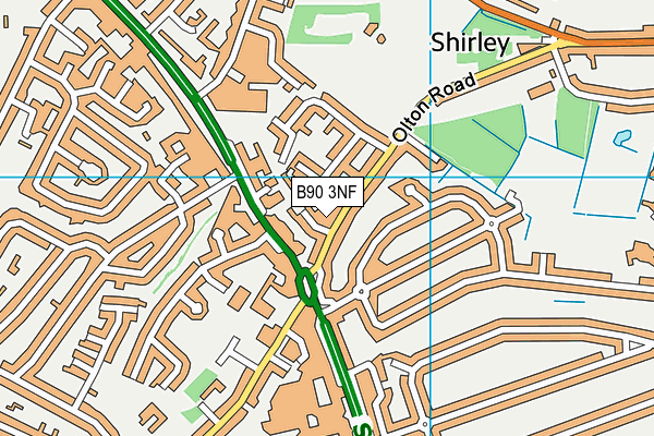 B90 3NF map - OS VectorMap District (Ordnance Survey)