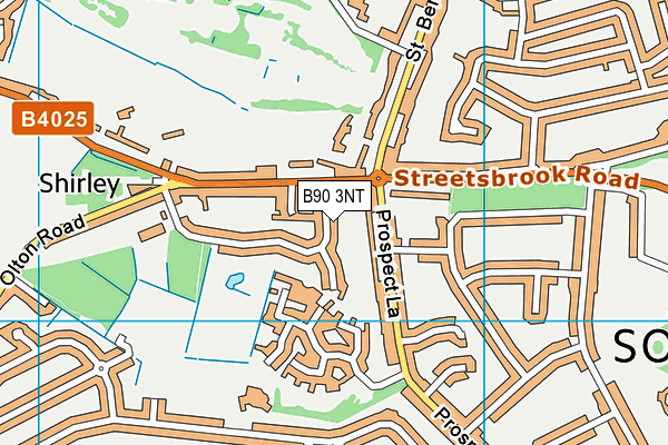 B90 3NT map - OS VectorMap District (Ordnance Survey)