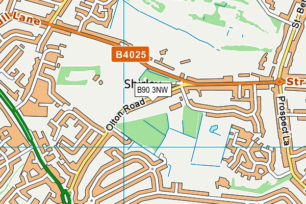 B90 3NW map - OS VectorMap District (Ordnance Survey)