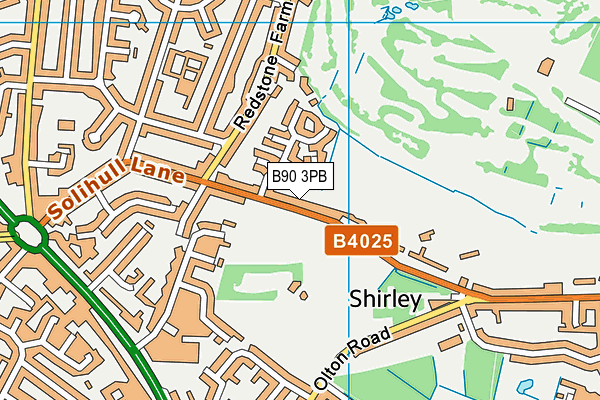 B90 3PB map - OS VectorMap District (Ordnance Survey)