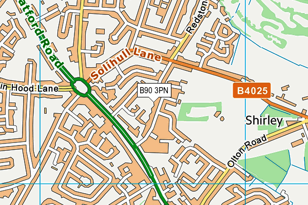 B90 3PN map - OS VectorMap District (Ordnance Survey)