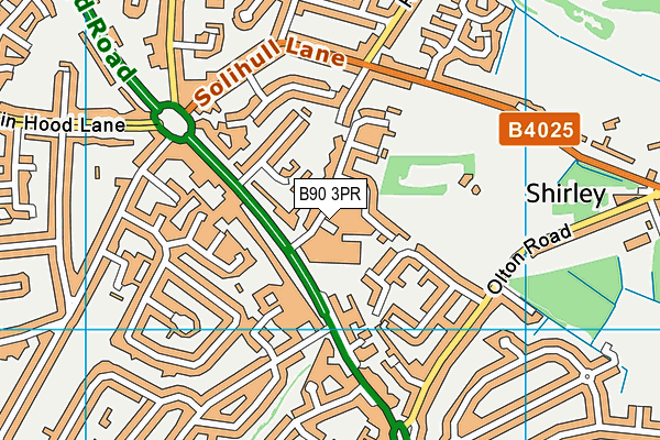 B90 3PR map - OS VectorMap District (Ordnance Survey)