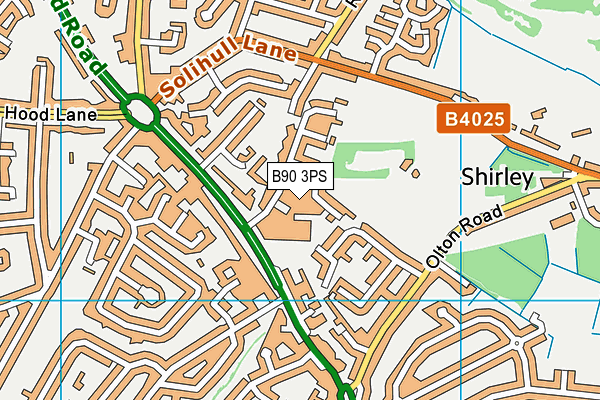 B90 3PS map - OS VectorMap District (Ordnance Survey)