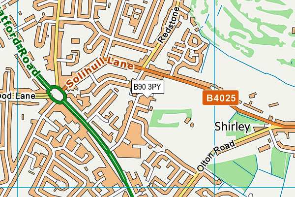 B90 3PY map - OS VectorMap District (Ordnance Survey)