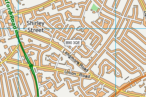 B90 3QE map - OS VectorMap District (Ordnance Survey)