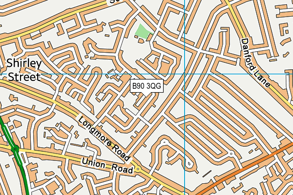 B90 3QG map - OS VectorMap District (Ordnance Survey)