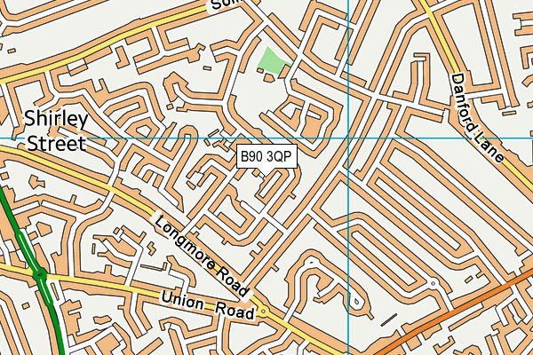 B90 3QP map - OS VectorMap District (Ordnance Survey)