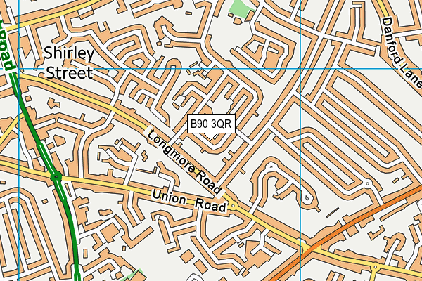 B90 3QR map - OS VectorMap District (Ordnance Survey)