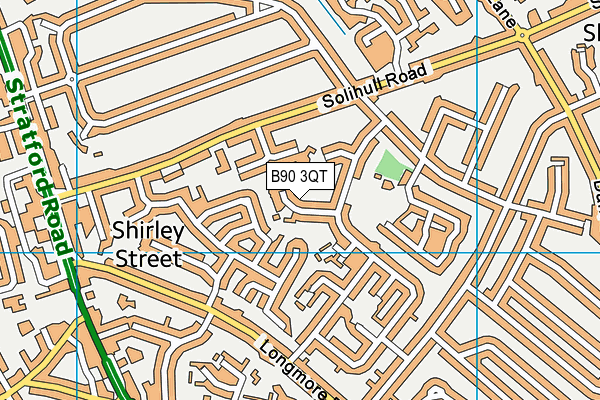 B90 3QT map - OS VectorMap District (Ordnance Survey)