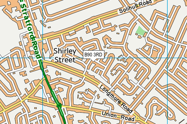 B90 3RD map - OS VectorMap District (Ordnance Survey)