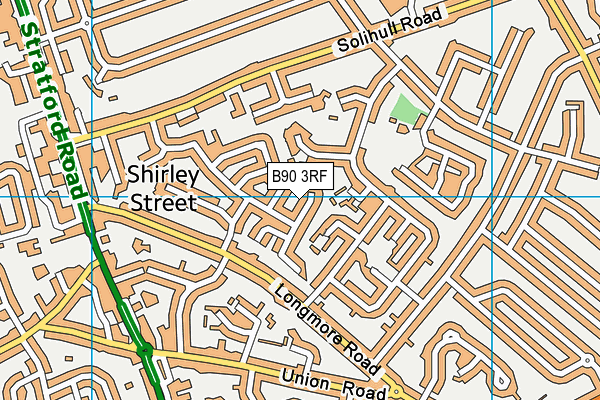 B90 3RF map - OS VectorMap District (Ordnance Survey)