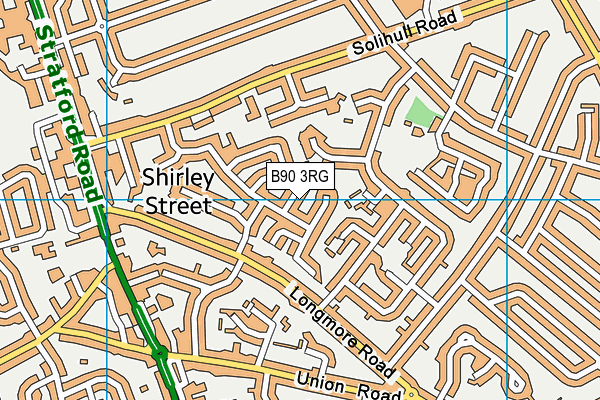B90 3RG map - OS VectorMap District (Ordnance Survey)