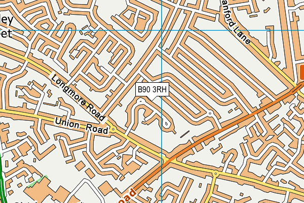 B90 3RH map - OS VectorMap District (Ordnance Survey)