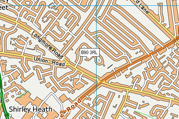 B90 3RL map - OS VectorMap District (Ordnance Survey)